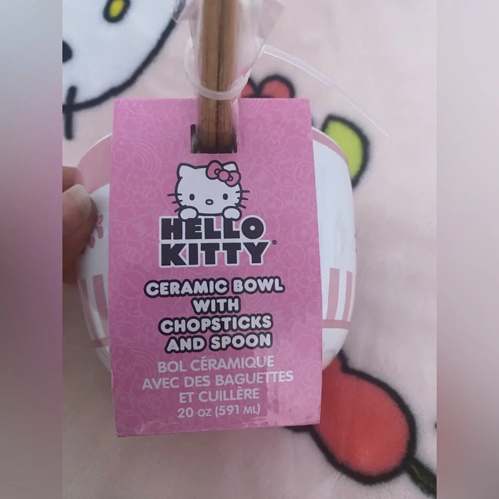Hello Kitty Pink and Blue Dinnerware Bowl